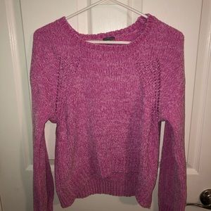 Long sleeve velvet sweater